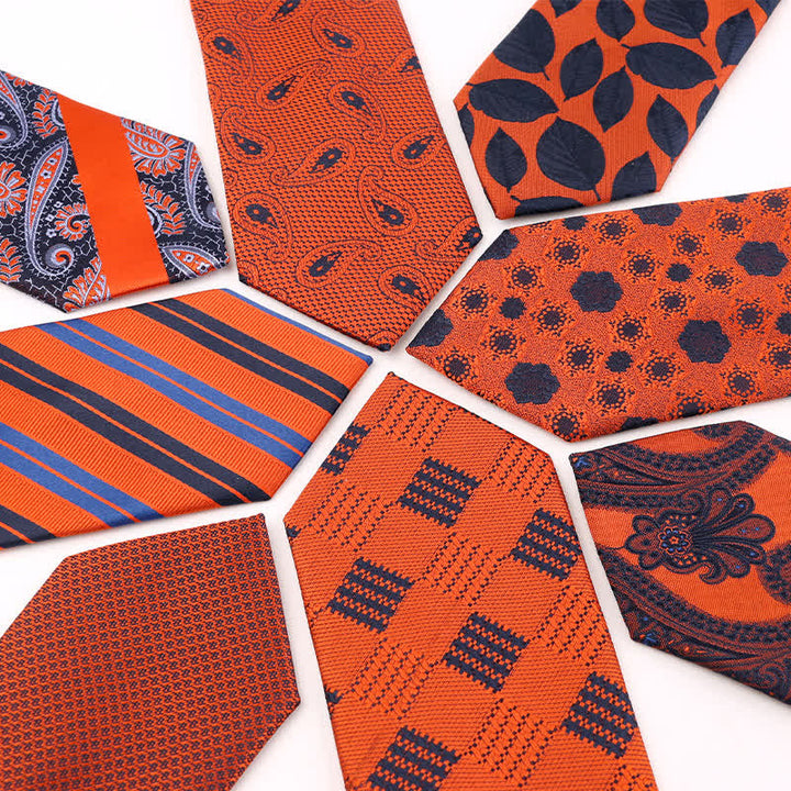 Accesorios para vestidos de noche de la serie naranja de verano para hombre Corbata