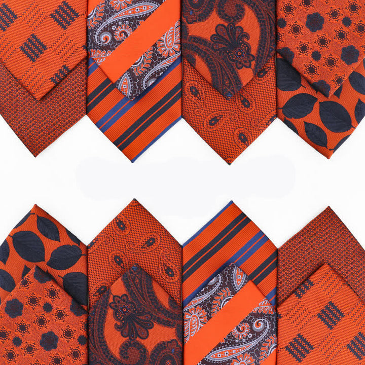Accesorios para vestidos de noche de la serie naranja de verano para hombre Corbata