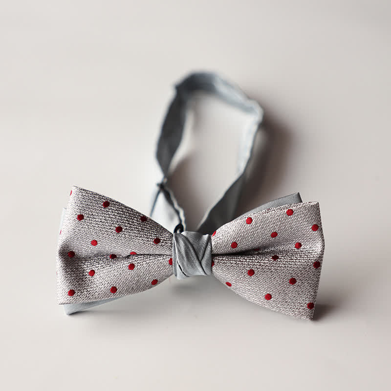 Pajarita de hombre de tejido jacquard con rayas florales y doble capa