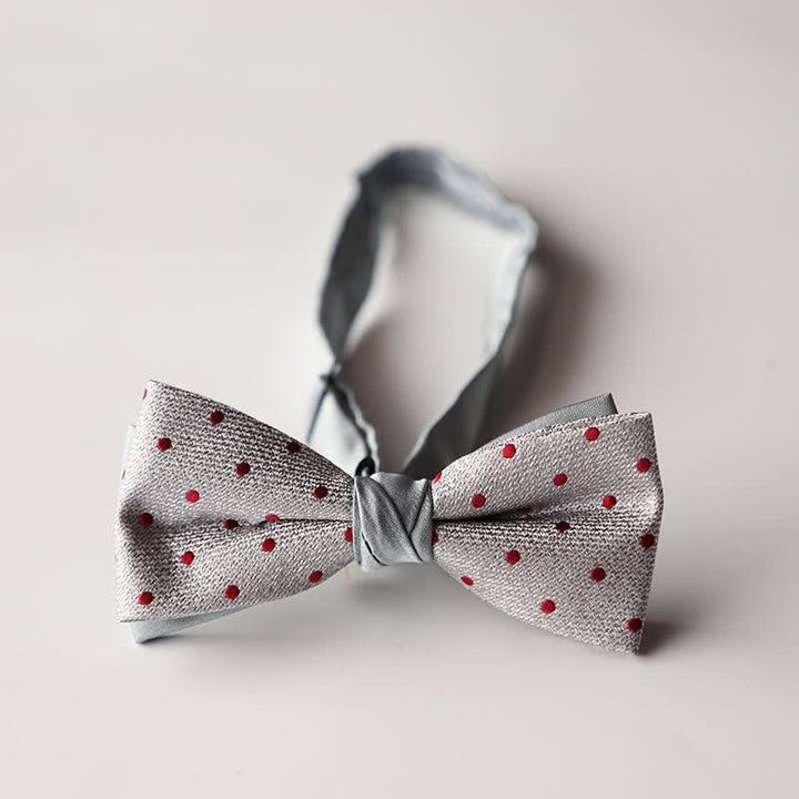 Pajarita de hombre de tejido jacquard con rayas florales y doble capa