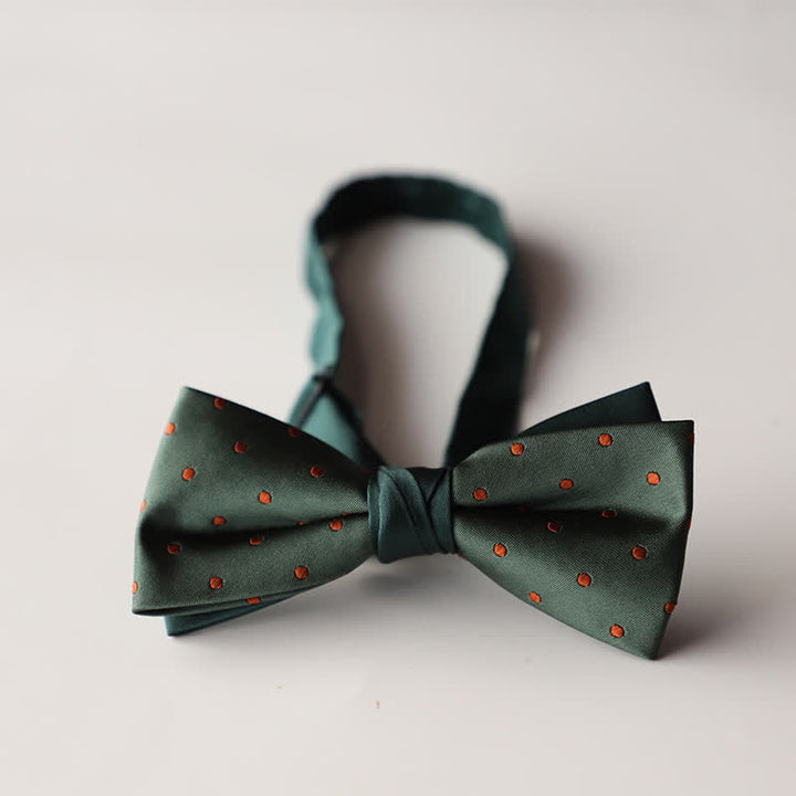 Pajarita de hombre de tejido jacquard con rayas florales y doble capa