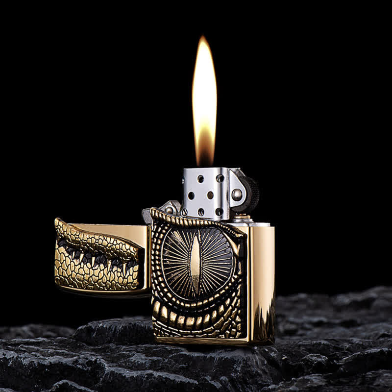 Impresionante encendedor de queroseno recargable Dragon Eye