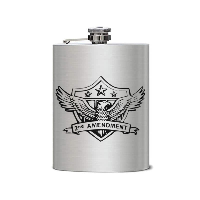 Termo portátil de acero inoxidable con diseño láser de águila de 3 a 8 oz