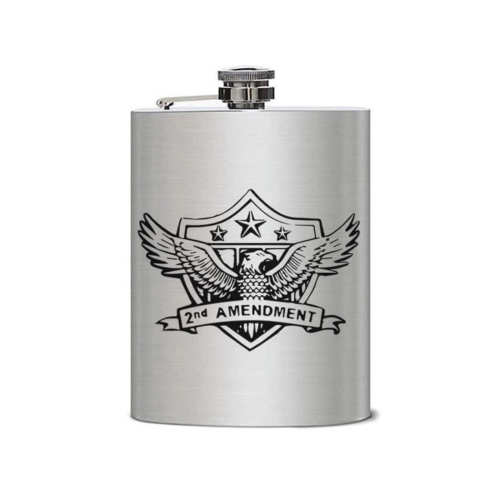 Termo portátil de acero inoxidable con diseño láser de águila de 3 a 8 oz