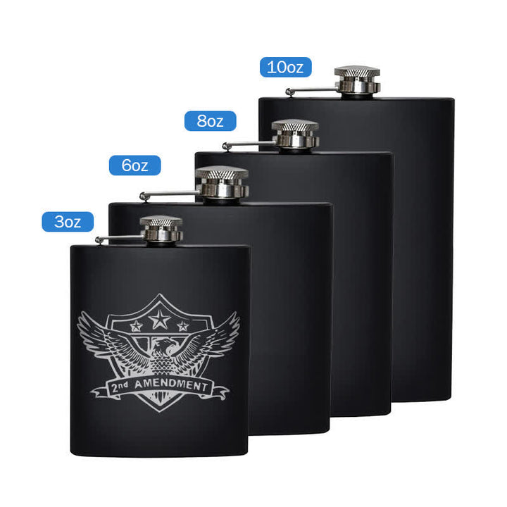 Termo portátil de acero inoxidable con diseño láser de águila de 3 a 8 oz