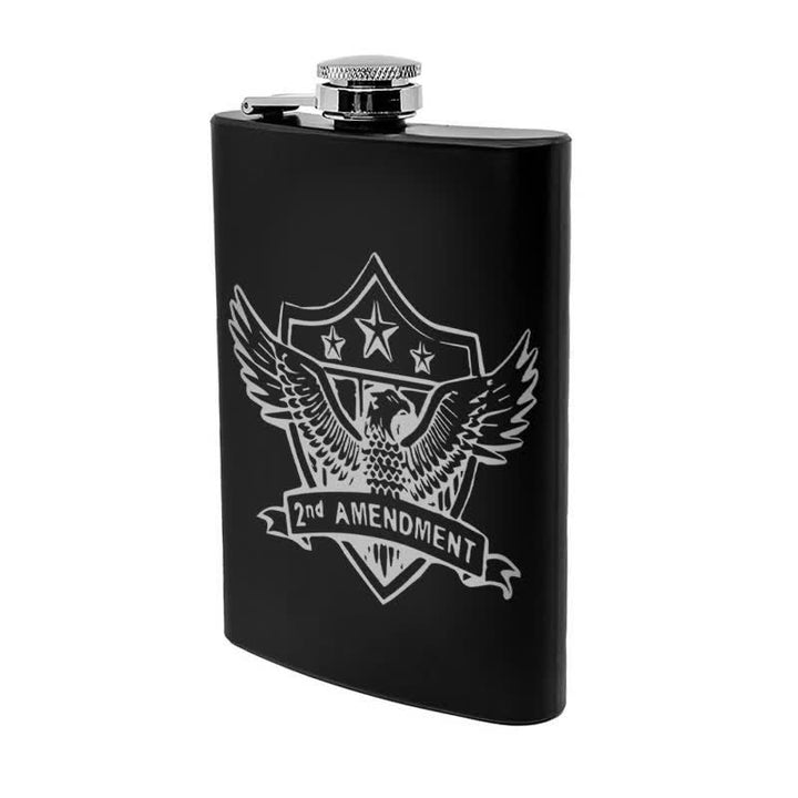 Termo portátil de acero inoxidable con diseño láser de águila de 3 a 8 oz