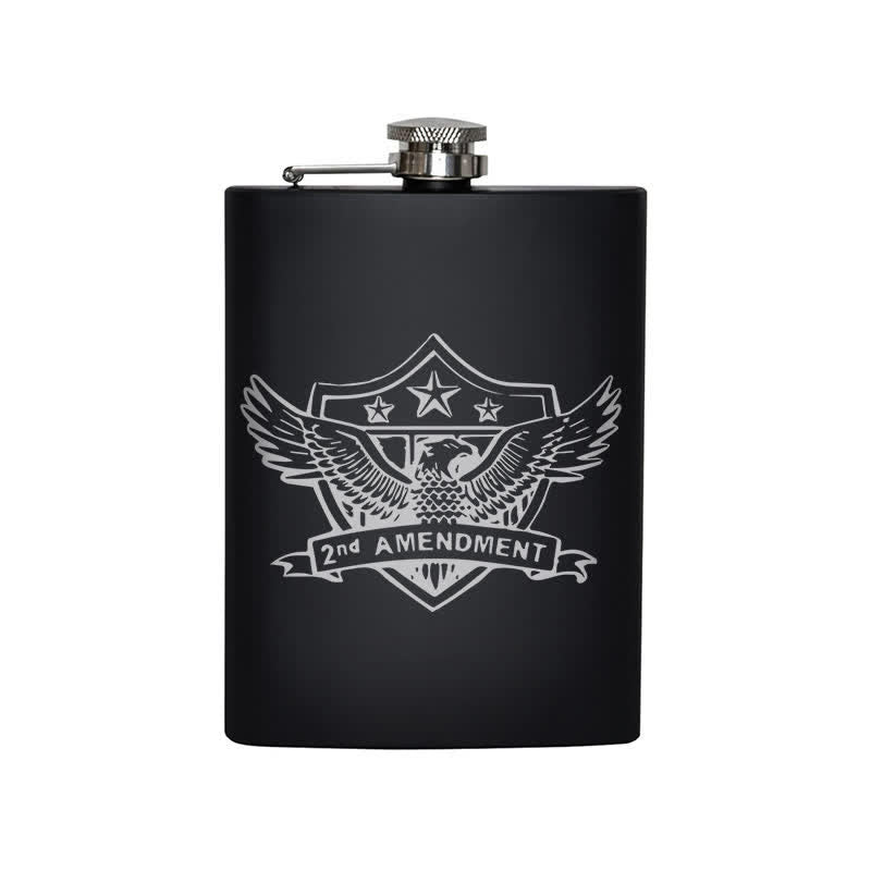 Termo portátil de acero inoxidable con diseño láser de águila de 3 a 8 oz