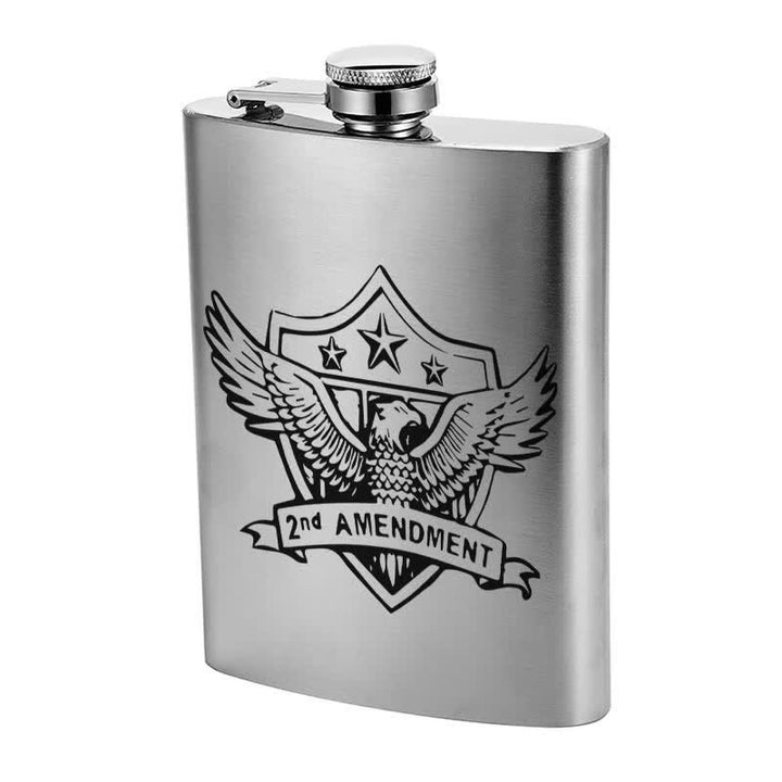 Termo portátil de acero inoxidable con diseño láser de águila de 3 a 8 oz
