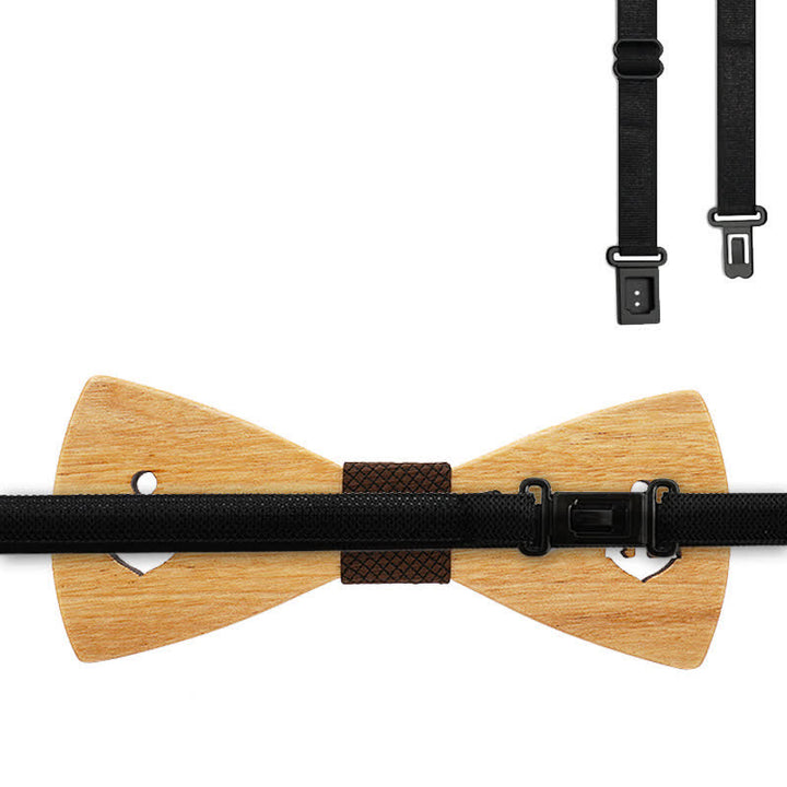 Juego de 3 pajaritas de madera con forma de ancla de barco hueca para hombre