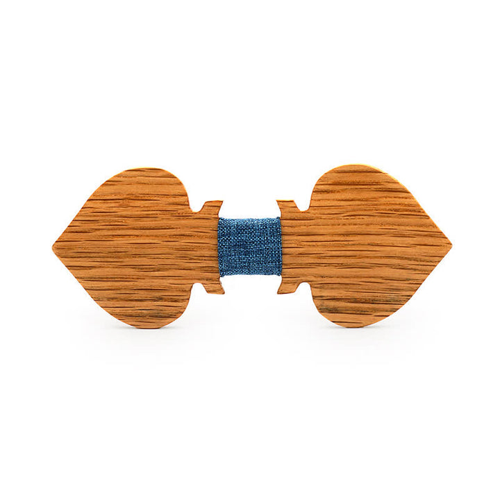 Pajarita de madera con diseño de espadas y juego de cartas de fantasía para hombre