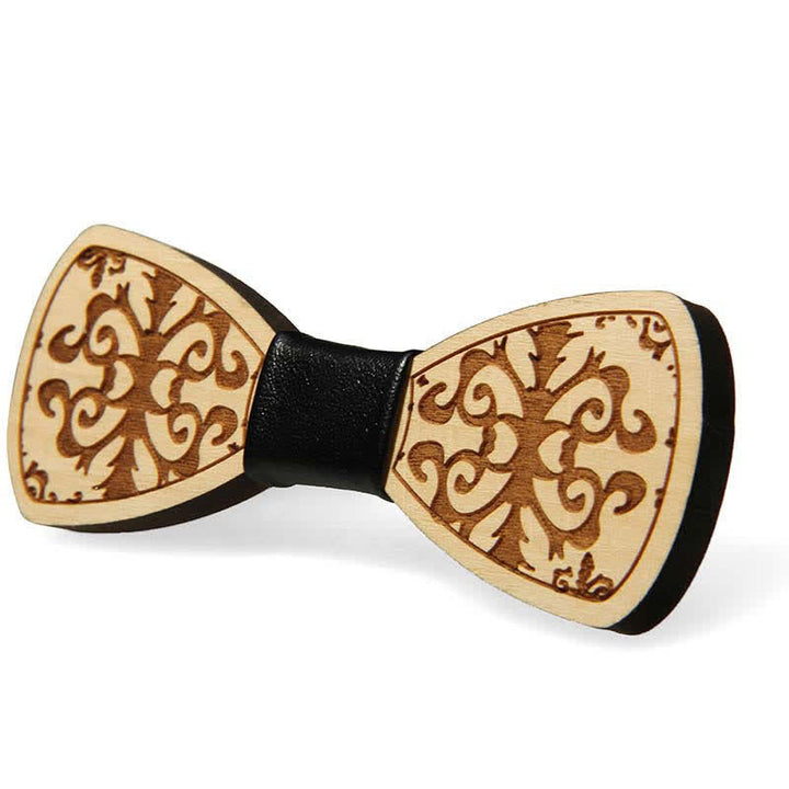 Accesorios para bodas de hombres Pajarita de madera tallada
