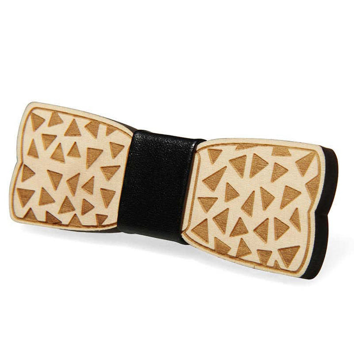 Accesorios para bodas de hombres Pajarita de madera tallada