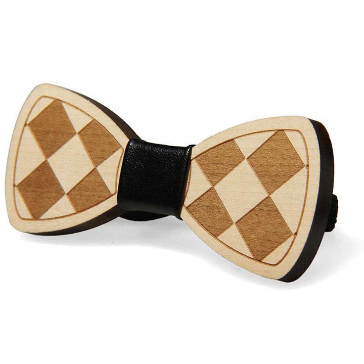 Accesorios para bodas de hombres Pajarita de madera tallada