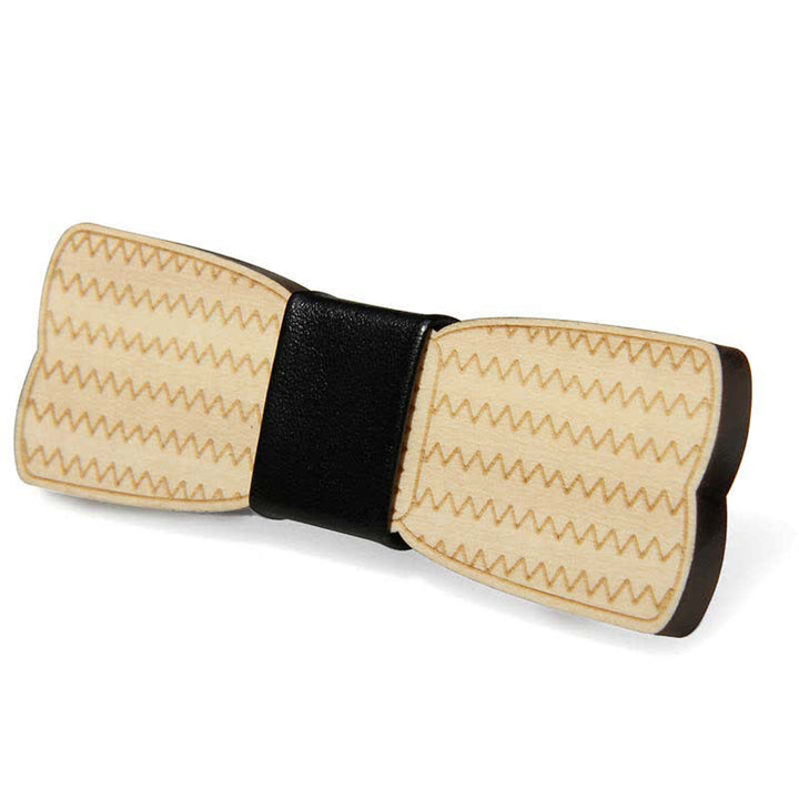 Accesorios para bodas de hombres Pajarita de madera tallada