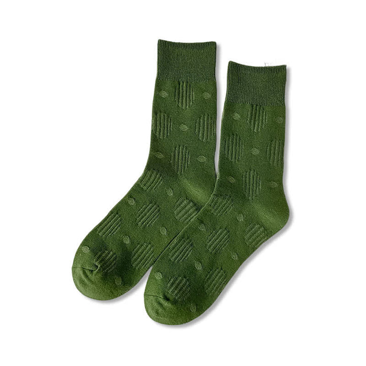 Calcetines de algodón clásicos con lunares de color liso