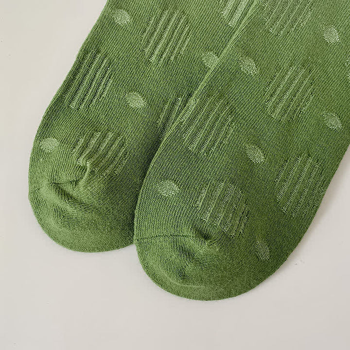 Calcetines de algodón clásicos con lunares de color liso
