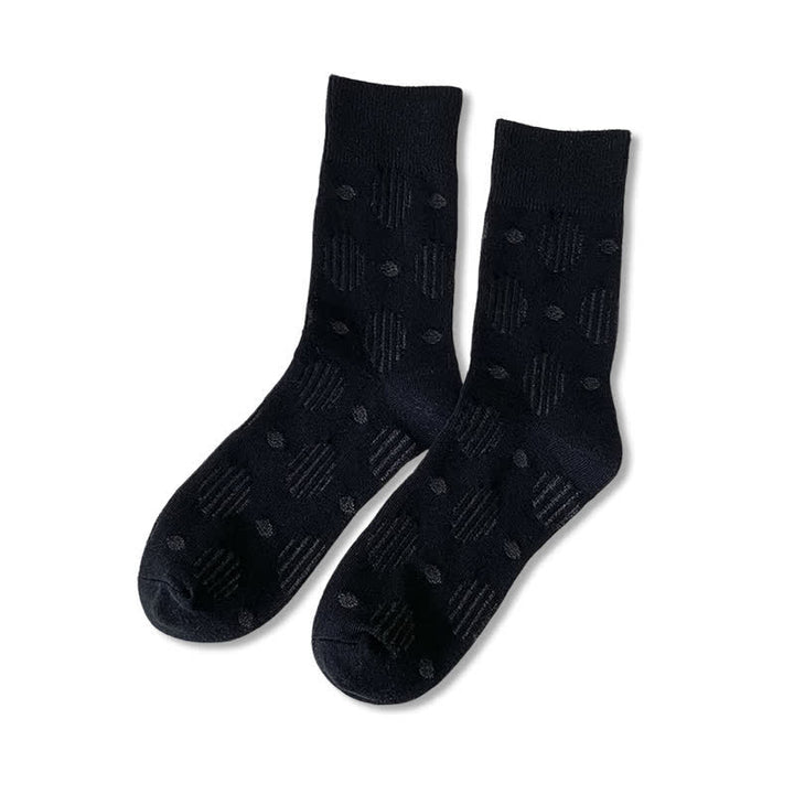 Calcetines de algodón clásicos con lunares de color liso