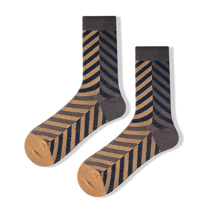 Calcetines de algodón con rayas y flechas en bloques de colores clásicos