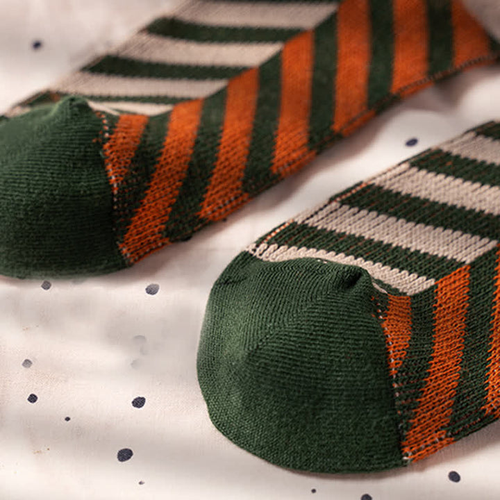 Calcetines de algodón con rayas y flechas en bloques de colores clásicos