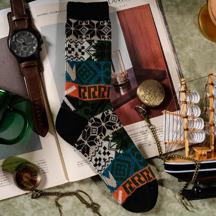 Calcetines de algodón con estampados artísticos de varios nativos
