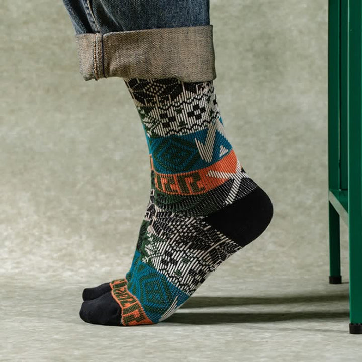 Calcetines de algodón con estampados artísticos de varios nativos