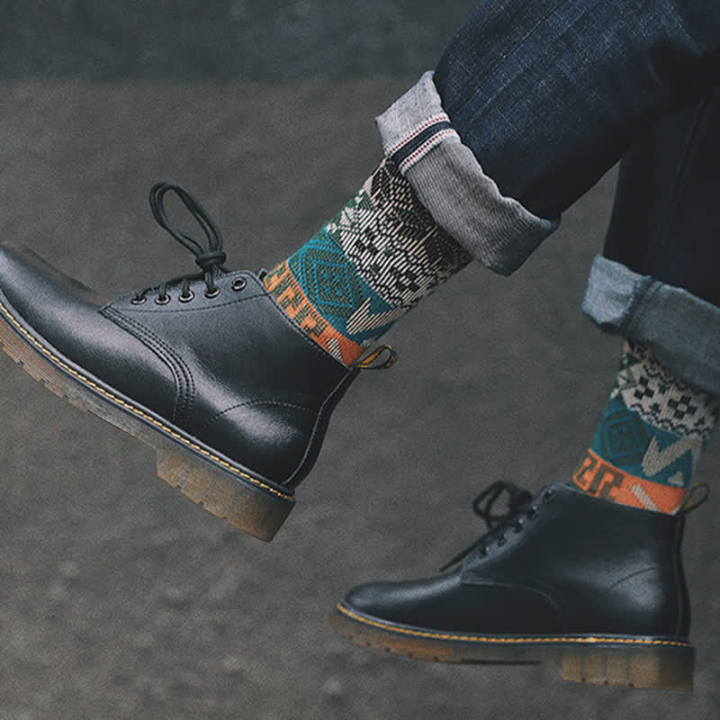 Calcetines de algodón con estampados artísticos de varios nativos