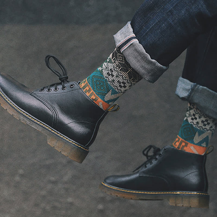 Calcetines de algodón con estampados artísticos de varios nativos