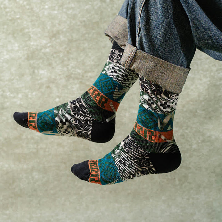 Calcetines de algodón con estampados artísticos de varios nativos