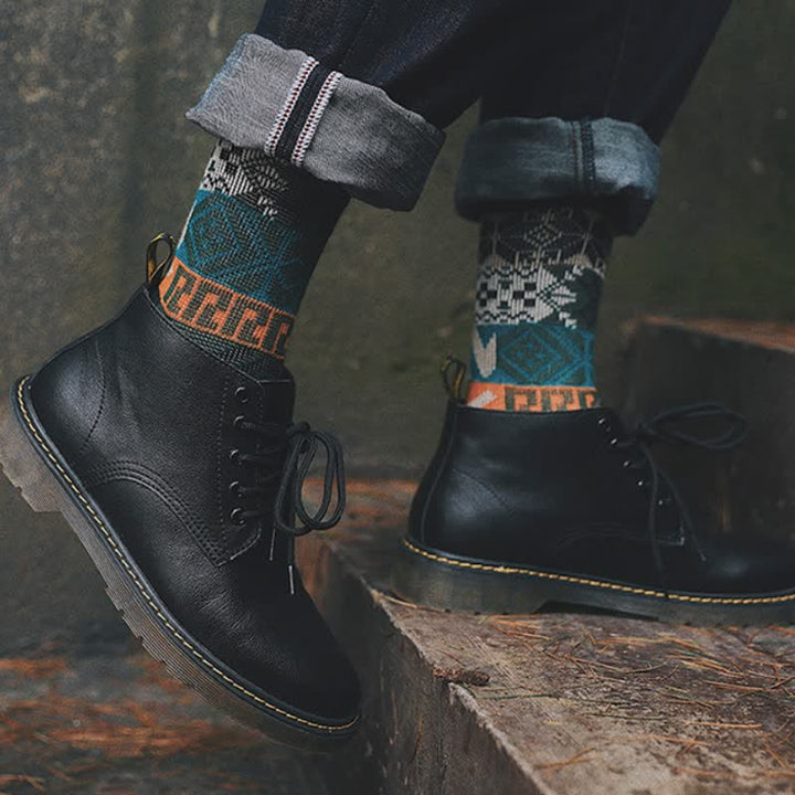 Calcetines de algodón con estampados artísticos de varios nativos
