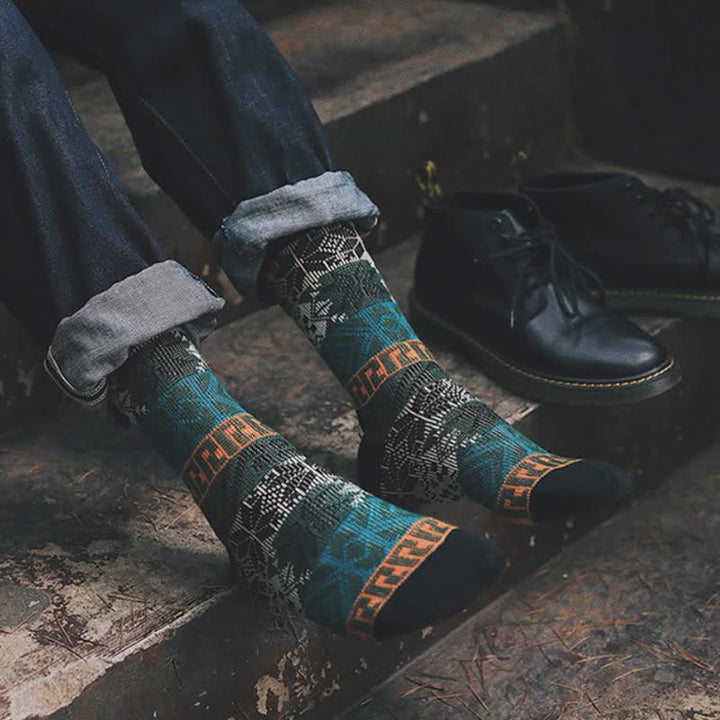 Calcetines de algodón con estampados artísticos de varios nativos