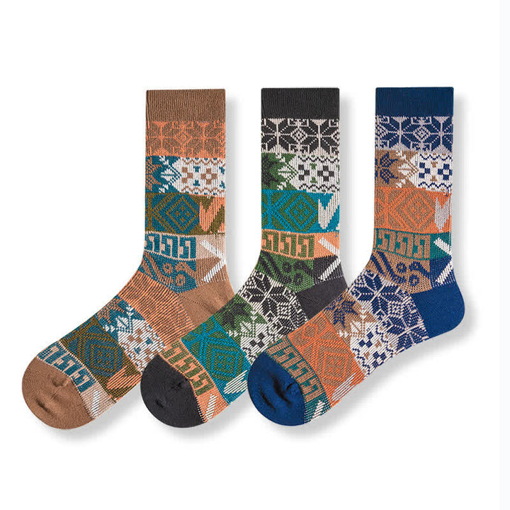 Calcetines de algodón con estampados artísticos de varios nativos