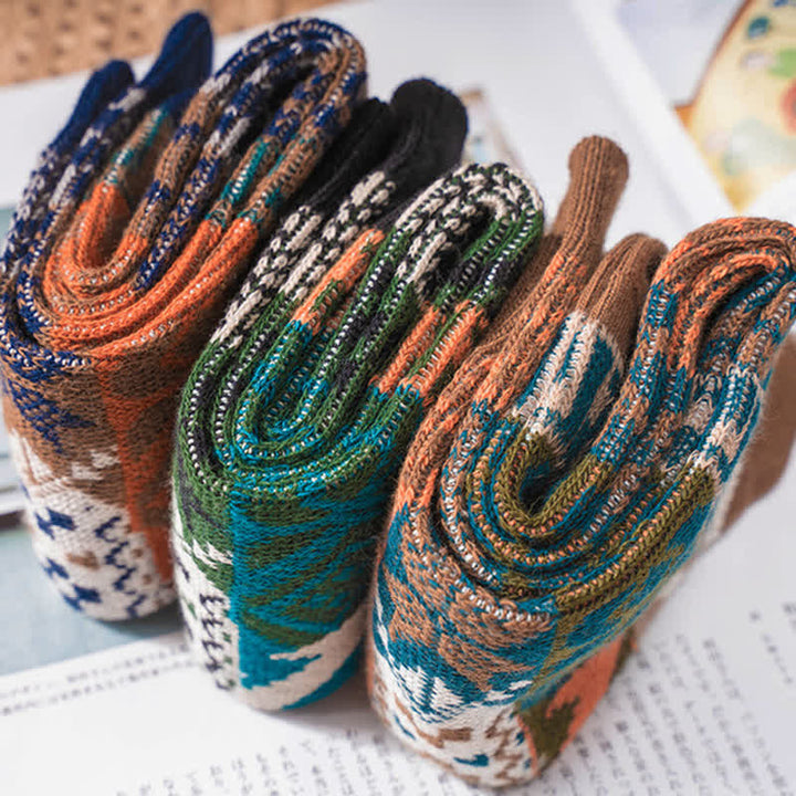 Calcetines de algodón con estampados artísticos de varios nativos