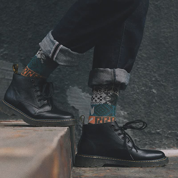 Calcetines de algodón con estampados artísticos de varios nativos