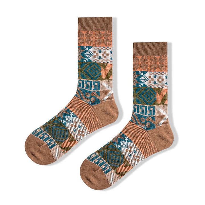 Calcetines de algodón con estampados artísticos de varios nativos