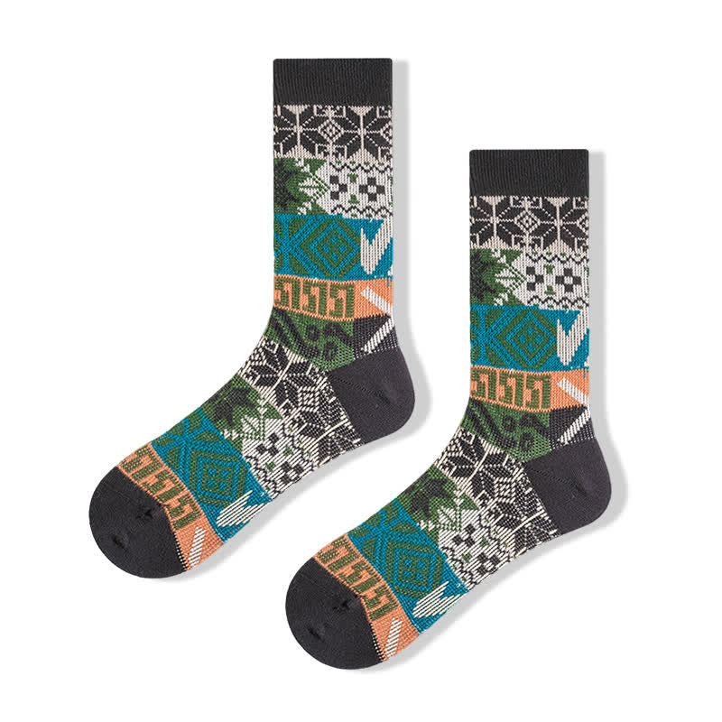 Calcetines de algodón con estampados artísticos de varios nativos