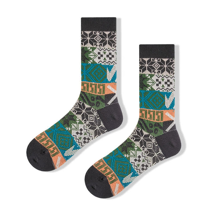 Calcetines de algodón con estampados artísticos de varios nativos