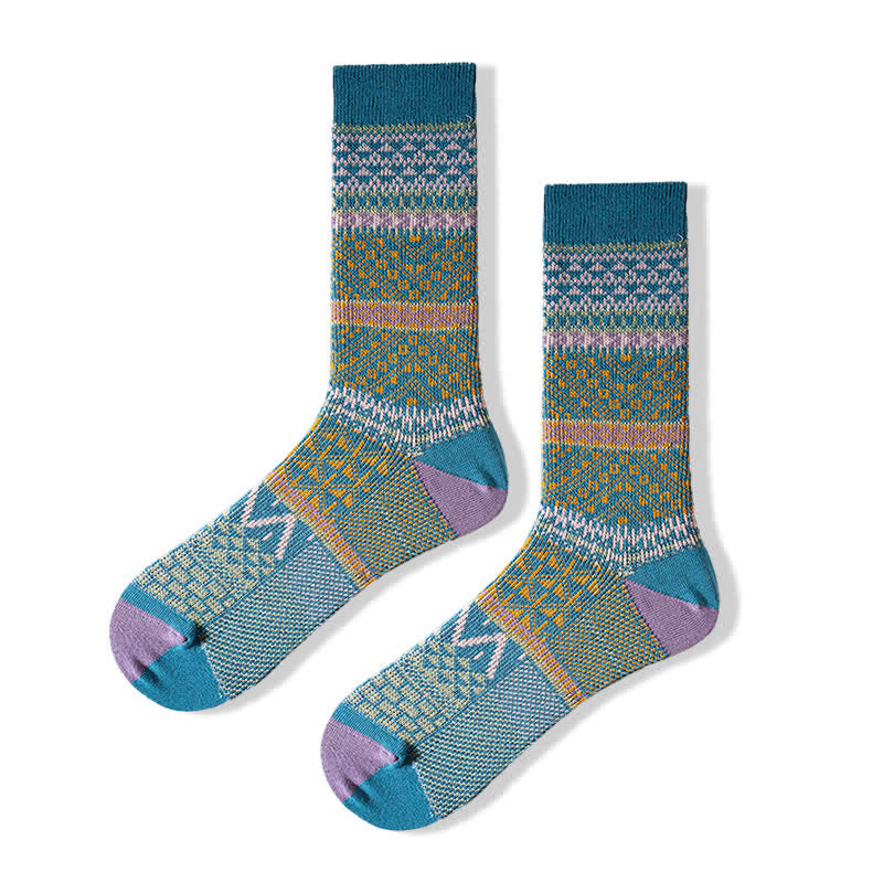 Calcetines de algodón cómodos y estéticos con dos colores elegantes