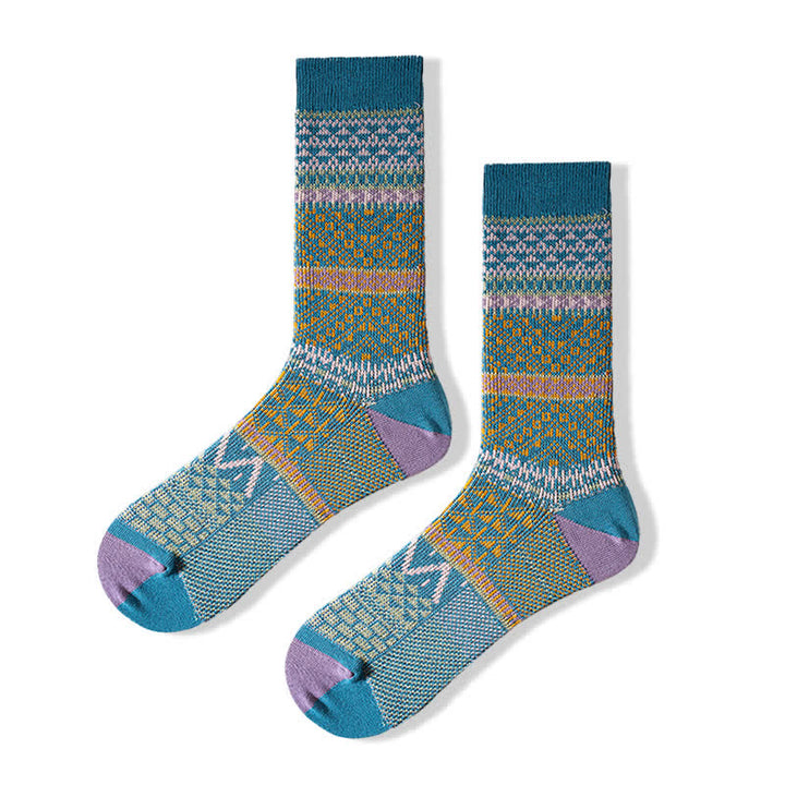 Calcetines de algodón cómodos y estéticos con dos colores elegantes