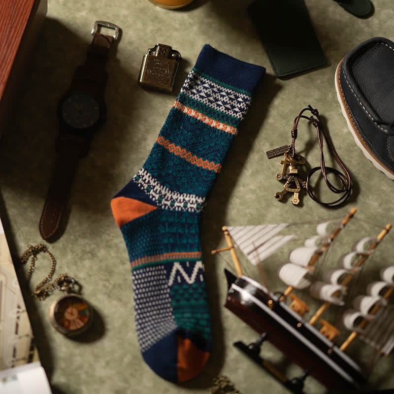 Calcetines de algodón cómodos y estéticos con dos colores elegantes