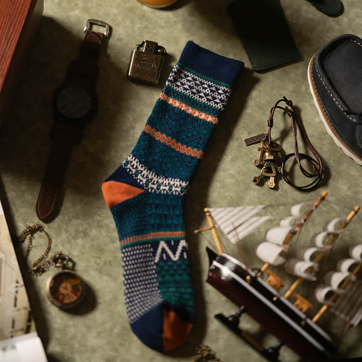 Calcetines de algodón cómodos y estéticos con dos colores elegantes