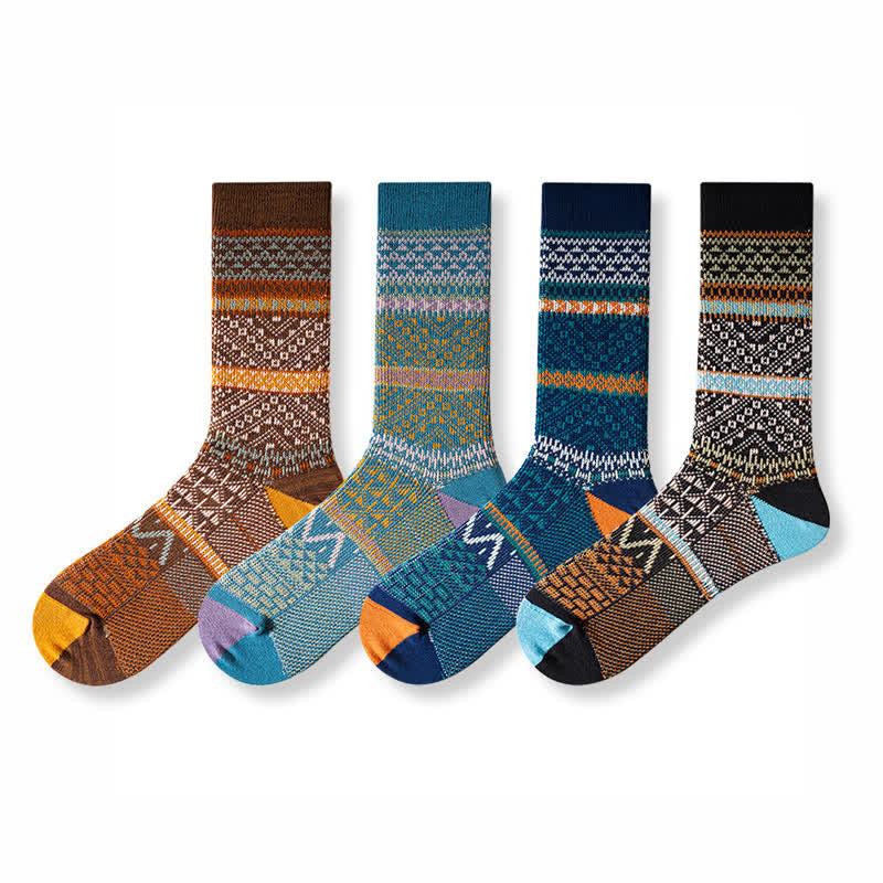 Calcetines de algodón cómodos y estéticos con dos colores elegantes