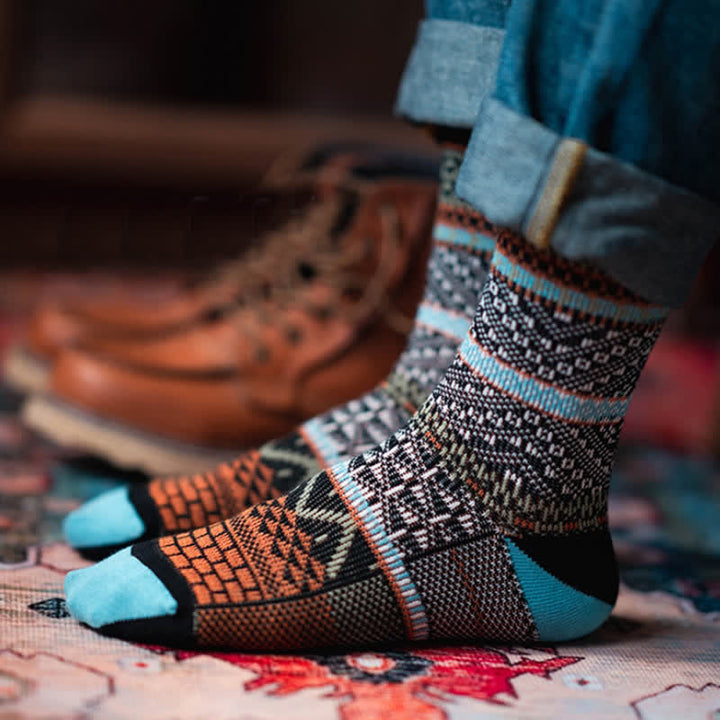 Calcetines de algodón cómodos y estéticos con dos colores elegantes