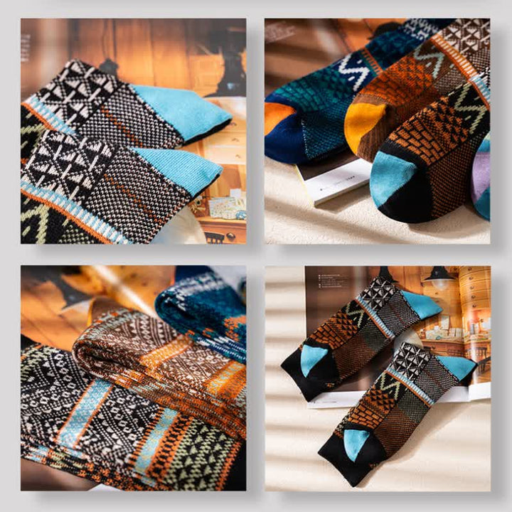 Calcetines de algodón cómodos y estéticos con dos colores elegantes
