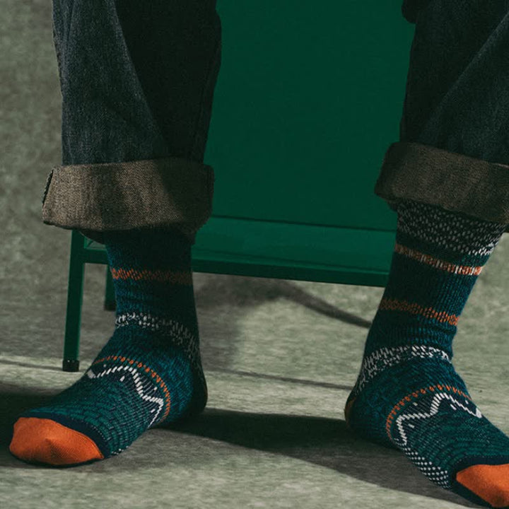 Calcetines de algodón cómodos y estéticos con dos colores elegantes