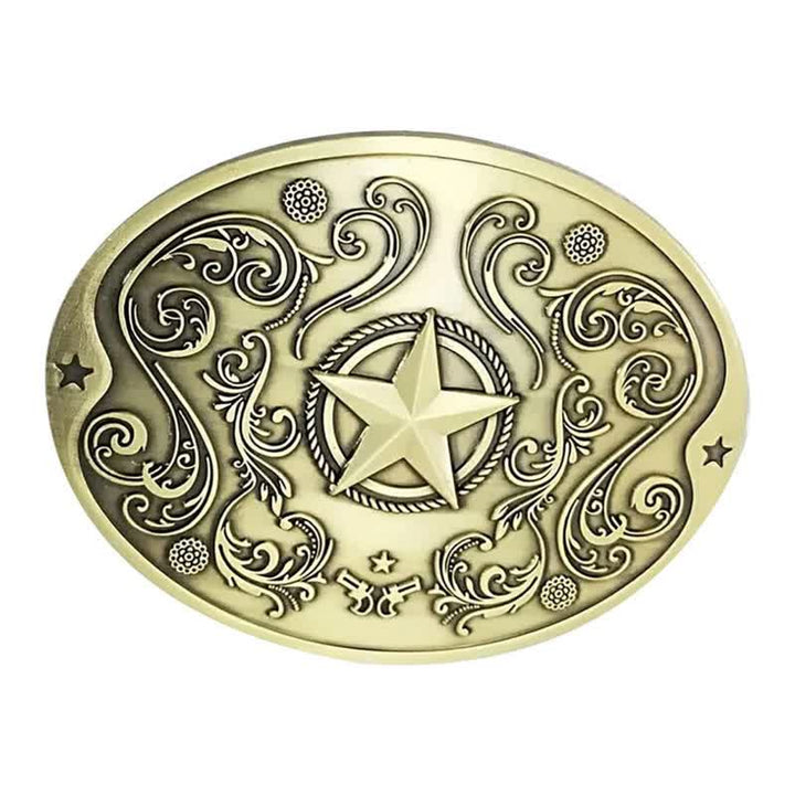 Cinturón de cuero con hebilla para hombre, con diseño creativo de estrella del oeste, para llevar cerveza