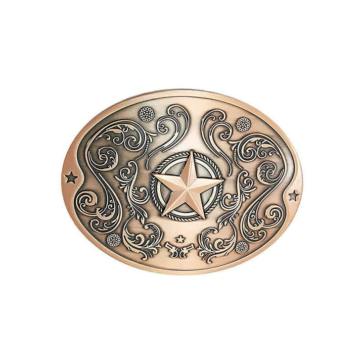Cinturón de cuero con hebilla para hombre, con diseño creativo de estrella del oeste, para llevar cerveza
