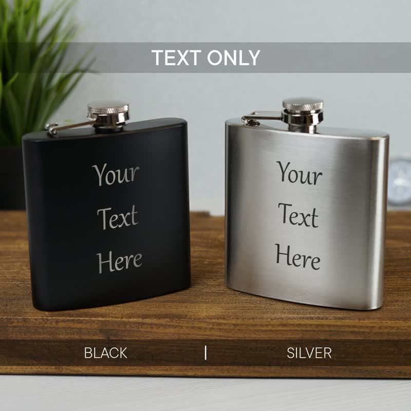 Termo portátil de acero inoxidable personalizado y grabado de 3 a 8 oz