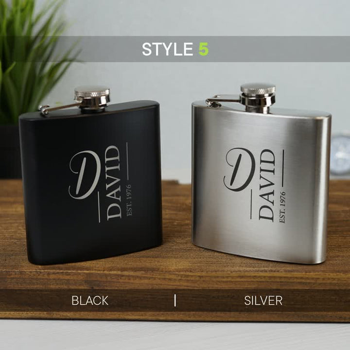 Termo portátil de acero inoxidable personalizado y grabado de 3 a 8 oz