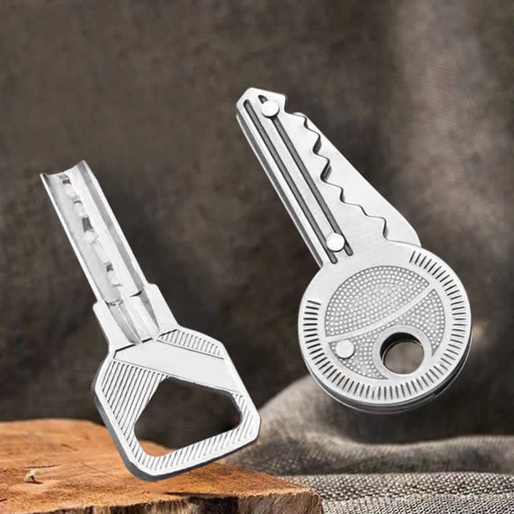 Mini navaja plegable compacta con forma de llavero
