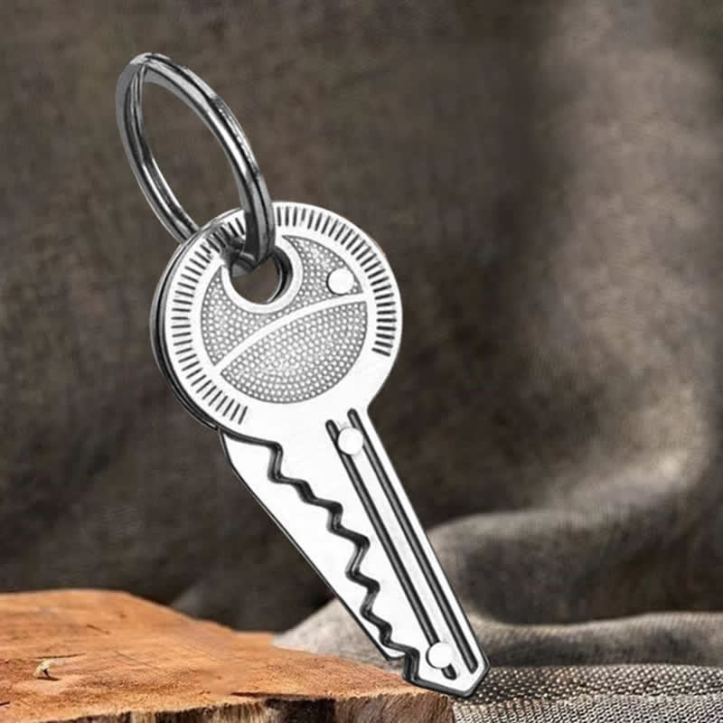 Mini navaja plegable compacta con forma de llavero